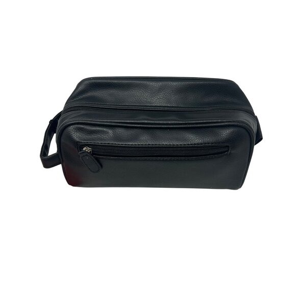Black Pebbled‎ Vinyl Travel Kit - Top Zipper, 2 Zipper pockets - Picture 10 of 10